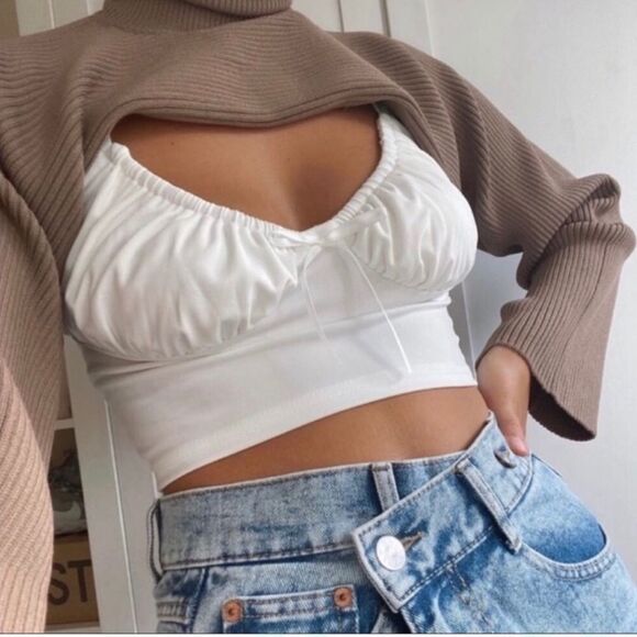 NEW WITH TAGS!  ZARA arm warmer sweater. Sz. M - Picture 2 of 7